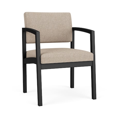 Lesro Lenox Steel Guest Chair, Stone (Beige) Seat, Stone Back, 22.5 W 24.5 L 32 H, Vinyl Seat LS1101